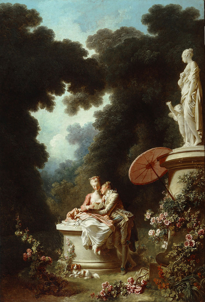 image de la lettre d'amour de Jean-Honoré Fragonard